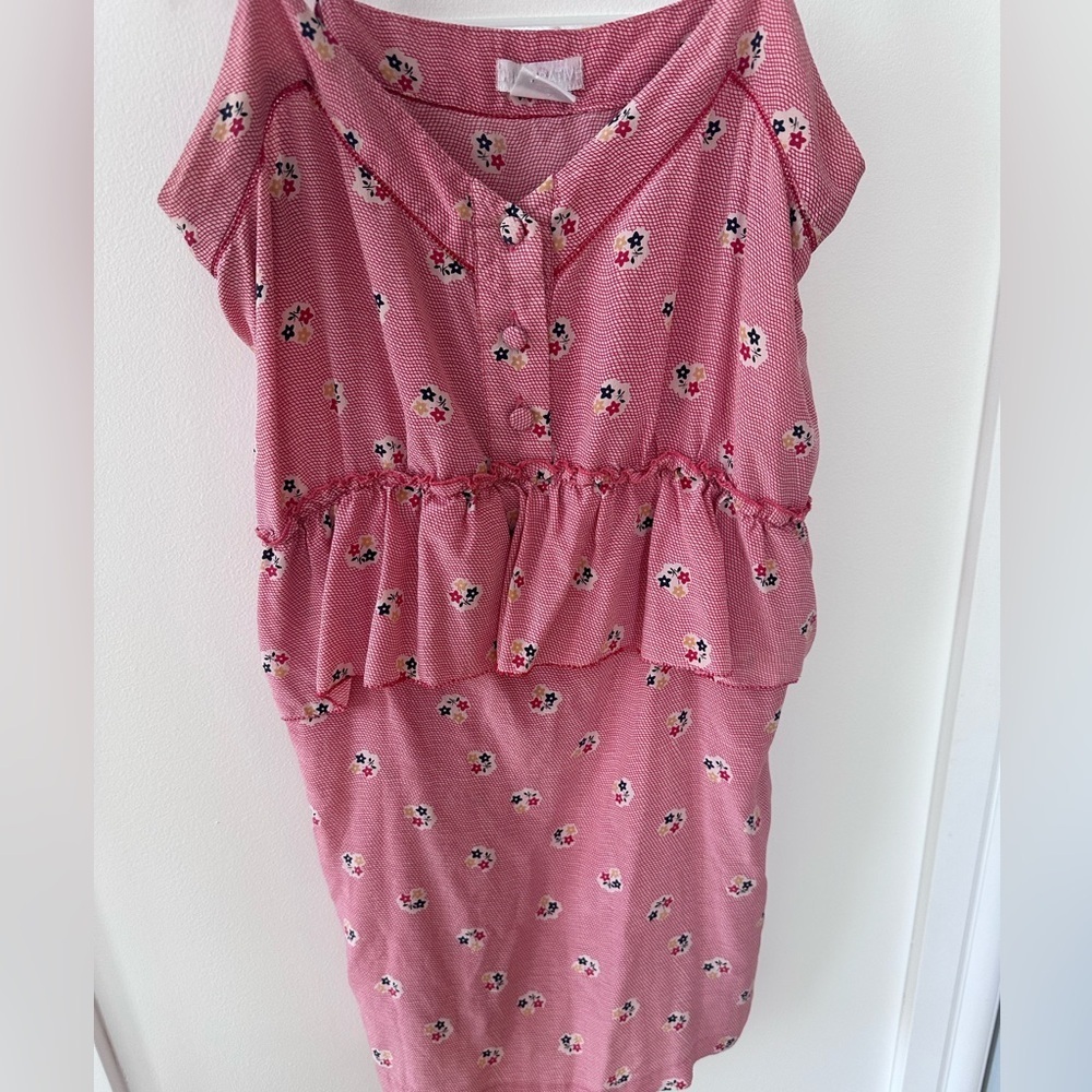 Urban Outfitters Cooperative 100% Silk Floral Ruffle Dress/top | Size Large - Picture 8 of 14